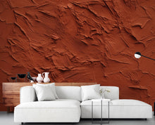 Load image into Gallery viewer, Terracotta Plaster Texture Wallpaper | Warm Earth Tone Abstract Peel and Stick | Rustic Clay Wall Effect | Modern Textured Mural 409DE