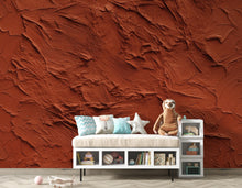 Load image into Gallery viewer, Terracotta Plaster Texture Wallpaper | Warm Earth Tone Abstract Peel and Stick | Rustic Clay Wall Effect | Modern Textured Mural 409DE