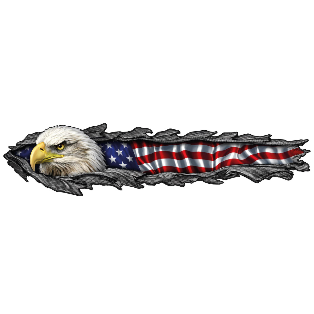 American Eagle Car Decal, Patriotic USA Flag Vinyl Sticker, Bald Eagle Auto Decal, Truck Window Sticker, American Flag Car Accessory All010