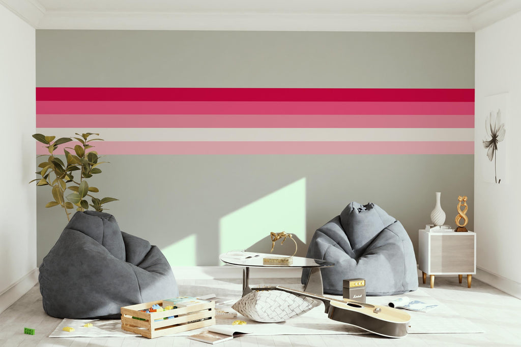 Rainbow Stripes Vinyl Decal Removable Vinyl Interior Decor Pastel Tones Women Made To Order Blueberry