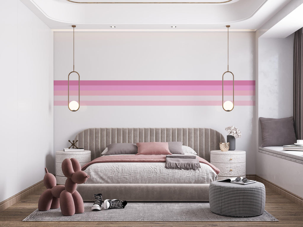 Rainbow Stripes Vinyl Decal Removable Vinyl Interior Decor Pastel Tones Women Made To Order Blueberry