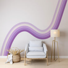 Load image into Gallery viewer, Stripes Rainbow Vinyl Wall Decal Printed Vinyl Bedroom Color Options Availlable Family Custom Wall Decal Orange