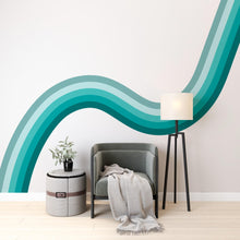 Load image into Gallery viewer, Stripes Rainbow Vinyl Wall Decal Printed Vinyl Bedroom Color Options Availlable Family Custom Wall Decal Orange