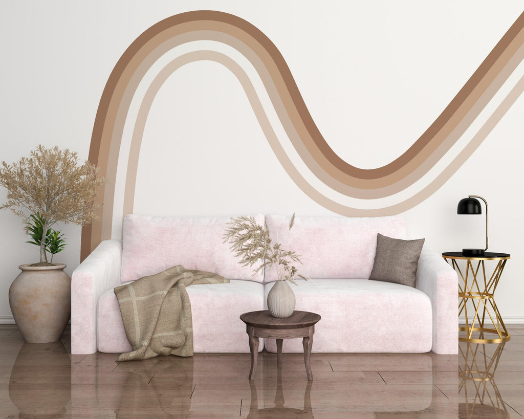 Rainbow Stripes Large Wall Decal Wall Art Decal Nursery Kids Decor Wall Decor Pink