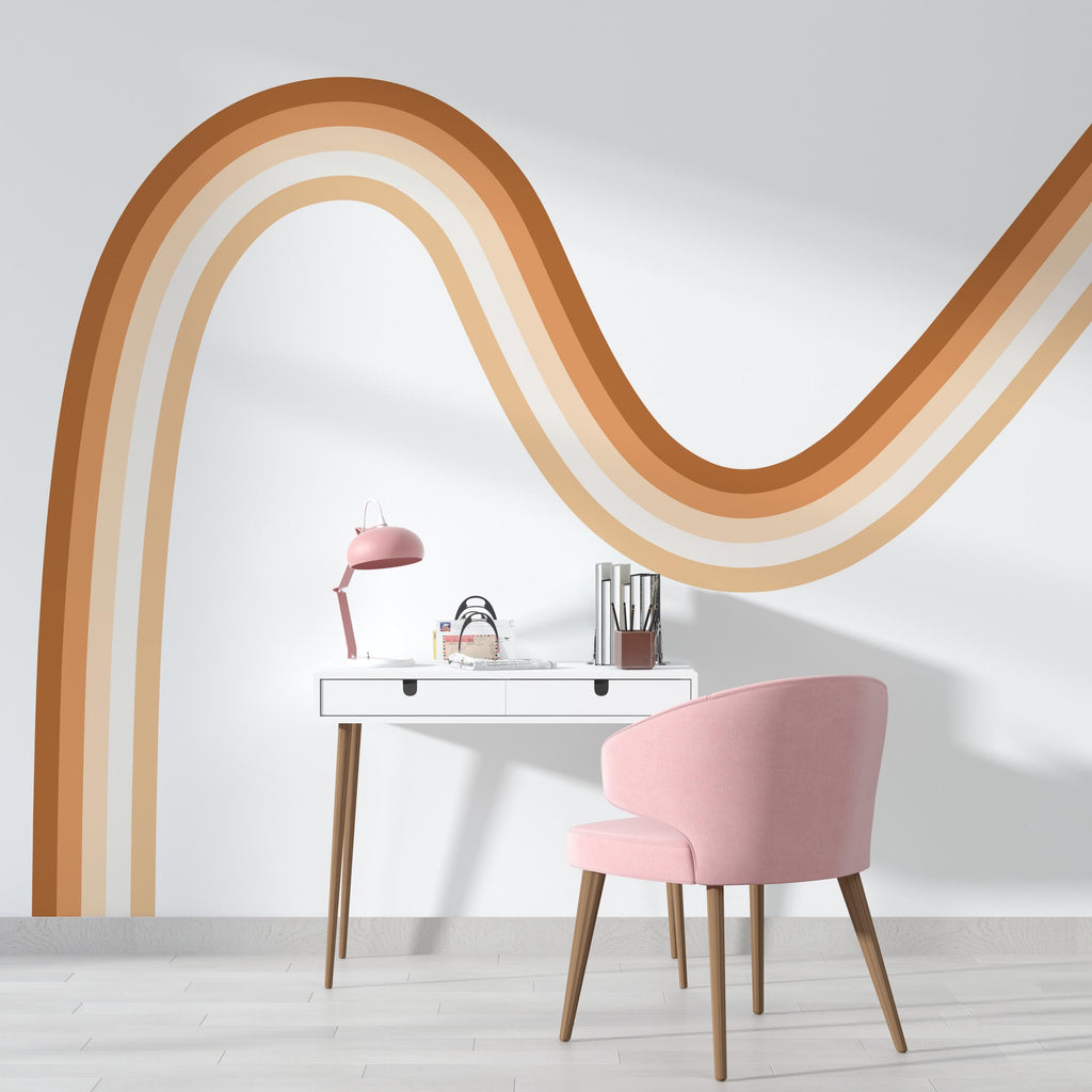 Rainbow Stripes Large Wall Decal Wall Art Decal Nursery Kids Decor Wall Decor Pink