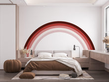 Load image into Gallery viewer, Rainbow Stripes Vinyl Mural Printed Wall Mural Office Modern Style Adults Rental Friendly Decor
