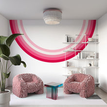 Load image into Gallery viewer, Rainbow Stripes Vinyl Mural Printed Wall Mural Office Modern Style Adults Rental Friendly Decor