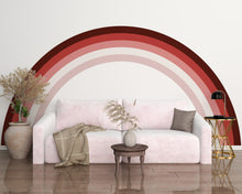 Load image into Gallery viewer, Rainbow Stripes Vinyl Mural Printed Wall Mural Office Modern Style Adults Rental Friendly Decor
