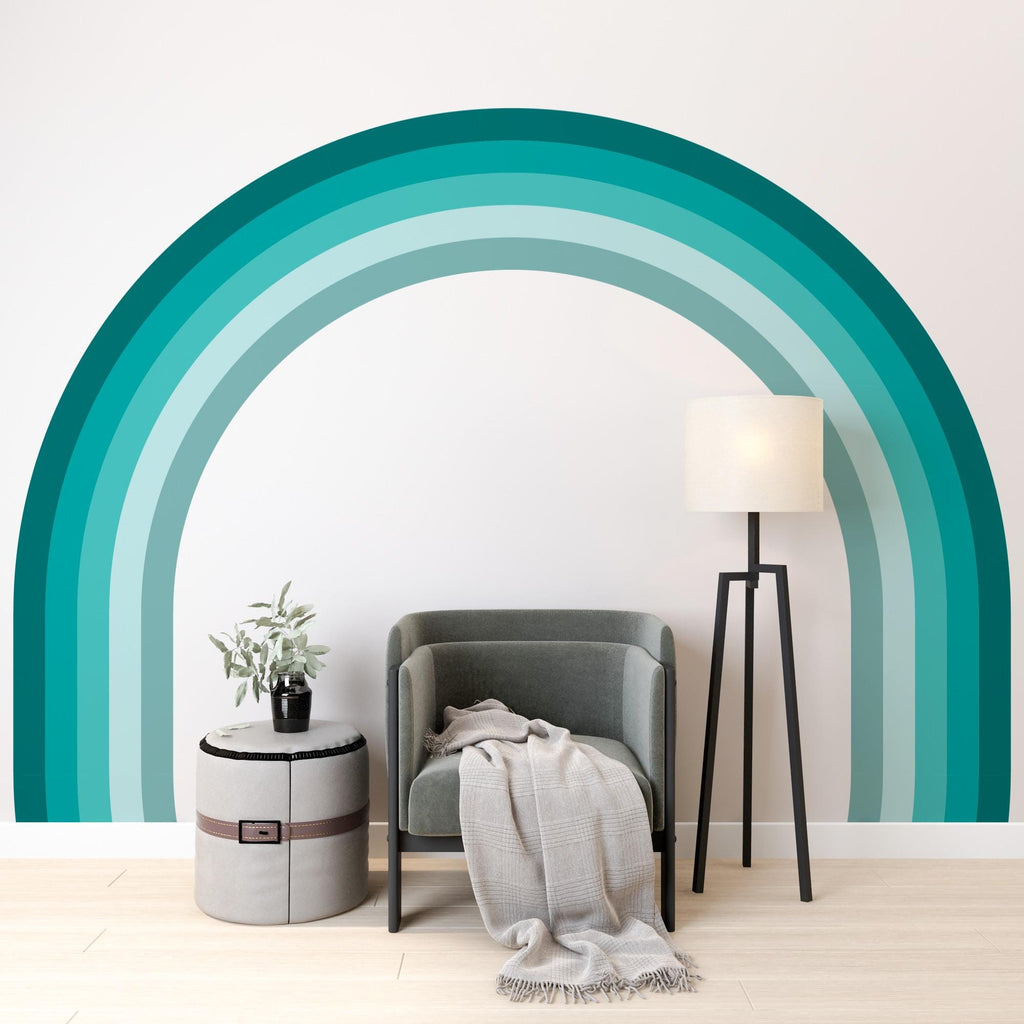Rainbow Stripes Custom Wall Decal Vinyl Wall Decal Nursery Muted Colors Nursery Custom Size Cappuccino