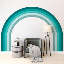 Load image into Gallery viewer, Rainbow Stripes Custom Wall Decal Vinyl Wall Decal Nursery Muted Colors Nursery Custom Size Cappuccino