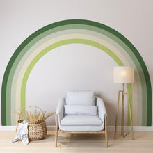 Load image into Gallery viewer, Rainbow Stripes Custom Wall Decal Vinyl Wall Decal Nursery Muted Colors Nursery Custom Size Cappuccino