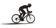 Load image into Gallery viewer, Cyclist Wall Decal Minimalist Bike Wall Art Cycling Vinyl Sticker Gym Wall Decor Spin Studio Decor Athlete Silhouette Home Gym Art