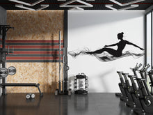 Load image into Gallery viewer, Yoga Wall Decal Pilates Wall Art Woman Silhouette Vinyl Sticker Fitness Wall Decor Meditation Mural Modern Home Gym Studio Decor