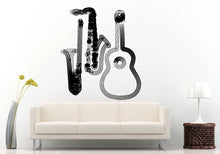 Load image into Gallery viewer, Musical Instrument Saxophone Guitar Notes Wall Decal Vinyl Sticker Mural Room Decor L719