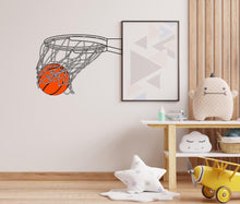 Load image into Gallery viewer, Basketball wall decor, Basketball Wall Decal Sport Vinyl, Basketball stickers, Boys Passion, Basket Wall Art, Wall Stickers, Kids Room 641LU