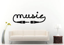 Load image into Gallery viewer, Audio Cable Music Aux Cord Notes Wall Decal Vinyl Sticker Mural Room Decor L720