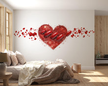 Load image into Gallery viewer, Luxury Red Heart Wall Decal Nail Salon Wall Sticker Glam Beauty Studio Decor Premium Manicure Studio Wall Art Vinyl Wall Decal