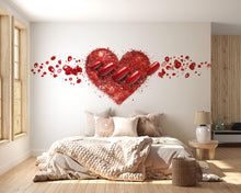 Load image into Gallery viewer, Luxury Red Heart Wall Decal Nail Salon Wall Sticker Glam Beauty Studio Decor Premium Manicure Studio Wall Art Vinyl Wall Decal