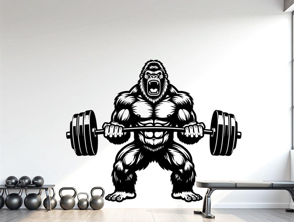 Gorilla Gym Wall Decor Lion Fitness Wall Art Gym Wall Decals Gorilla Wall Decal Crossfit Gifts Home Gym Wall Sticker Gym 1114RS