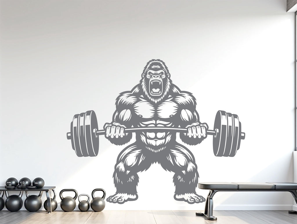 Gorilla Gym Wall Decor Lion Fitness Wall Art Gym Wall Decals Gorilla Wall Decal Crossfit Gifts Home Gym Wall Sticker Gym 1114RS