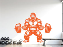 Load image into Gallery viewer, Gorilla Gym Wall Decor Lion Fitness Wall Art Gym Wall Decals Gorilla Wall Decal Crossfit Gifts Home Gym Wall Sticker Gym 1114RS