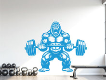 Load image into Gallery viewer, Gorilla Gym Wall Decor Lion Fitness Wall Art Gym Wall Decals Gorilla Wall Decal Crossfit Gifts Home Gym Wall Sticker Gym 1114RS