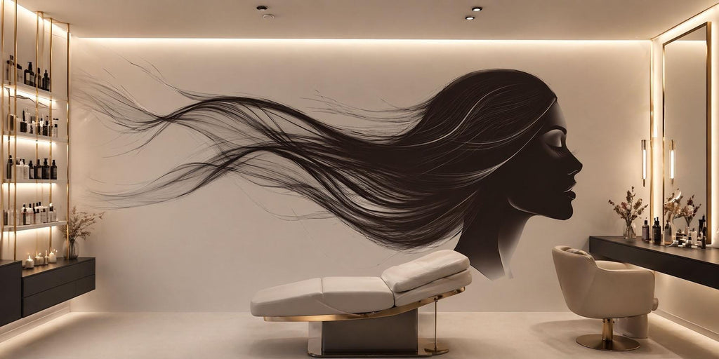 Minimalist Hair Woman Wall Decal Beauty Salon Wall Sticker Hair Studio Decor Modern Beauty Wall Art Vinyl Wall Decal Hairdresser Decor