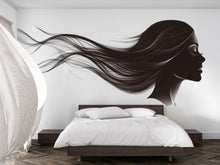 Load image into Gallery viewer, Minimalist Hair Woman Wall Decal Beauty Salon Wall Sticker Hair Studio Decor Modern Beauty Wall Art Vinyl Wall Decal Hairdresser Decor