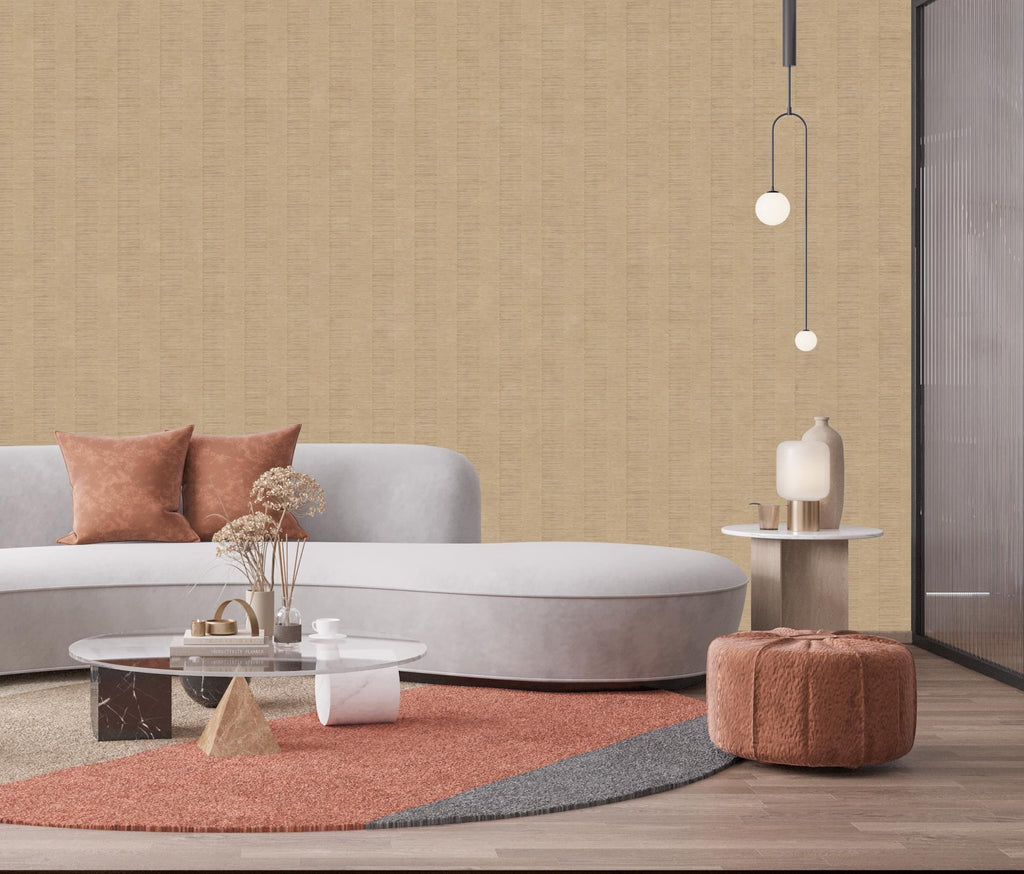 Neutral Textured Wallpaper Beige, Modern Minimalist Wall Covering, Subtle Stripe Wallpaper, Scandinavian Wall Decor, Peel and Stick 830LU