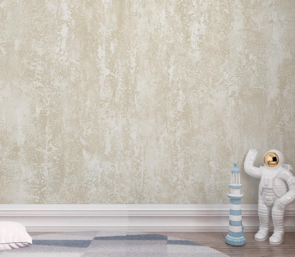 Neutral Textured Beige Wallpaper | Modern Plaster Effect Wall Covering | Minimalist Rustic Cream Wall Mural | Subtle Grunge Decor 414DE