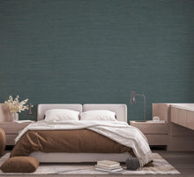 Load image into Gallery viewer, Dark Teal Textured Wallpaper, Modern Blue Green Wall Covering, Luxury Minimalist Wallpaper, Accent Wall Decor, Peel and Stick 831LU
