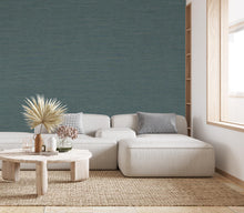Load image into Gallery viewer, Dark Teal Textured Wallpaper, Modern Blue Green Wall Covering, Luxury Minimalist Wallpaper, Accent Wall Decor, Peel and Stick 831LU