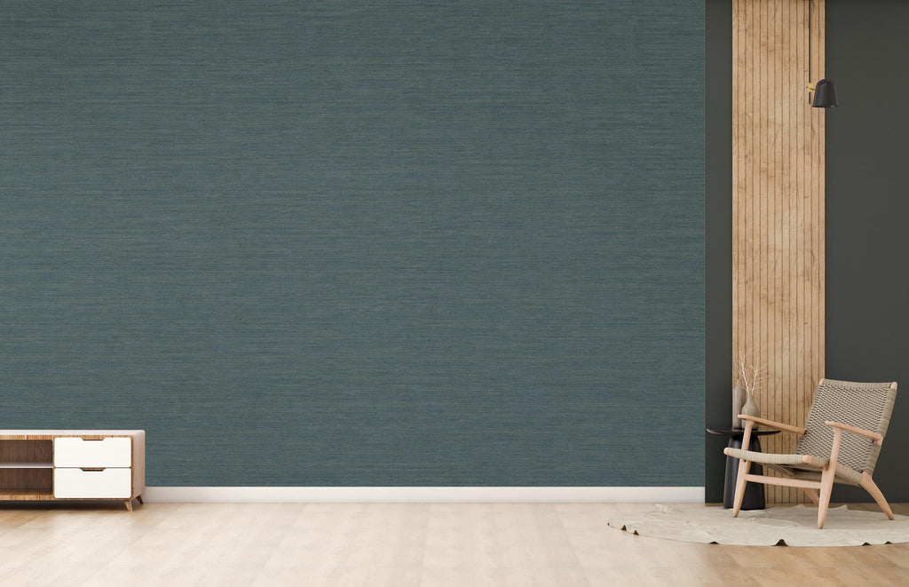 Dark Teal Textured Wallpaper, Modern Blue Green Wall Covering, Luxury Minimalist Wallpaper, Accent Wall Decor, Peel and Stick 831LU