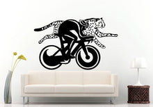 Load image into Gallery viewer, Race Between Bicyclist And A Cheetah Wall Decal Vinyl Sticker Mural Room Decor L738