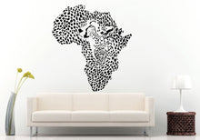 Load image into Gallery viewer, Africa Continent With Cheetah Pattern Inside Wall Decal Vinyl Sticker Mural Room Decor L739