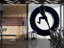 Load image into Gallery viewer, Tire Flip Wall Decal CrossFit Wall Art Fitness Mural Athlete Vinyl Sticker Gym Wall Decor Functional Training Home Gym Decor
