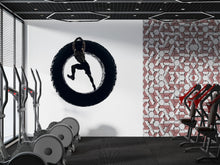 Load image into Gallery viewer, Tire Flip Wall Decal CrossFit Wall Art Fitness Mural Athlete Vinyl Sticker Gym Wall Decor Functional Training Home Gym Decor