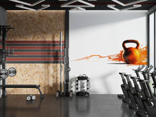 Load image into Gallery viewer, Kettlebell Wall Decal Gym Wall Art Fitness Mural Vinyl Sticker Modern Workout Decor CrossFit Wall Art Home Gym Wall Decor