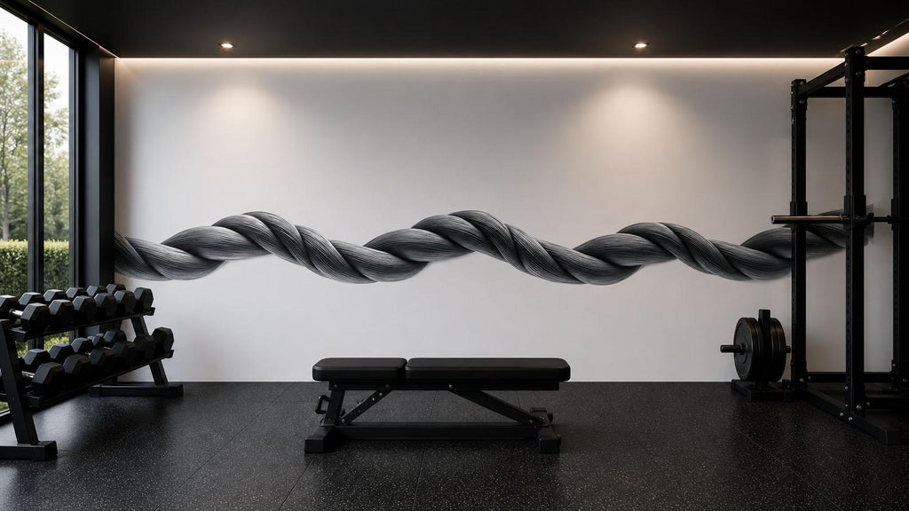 Abstract Gym Wall Decal Minimalist Fitness Wall Art Modern Line Mural Vinyl Sticker Home Gym Decor Luxury Interior Wall Design