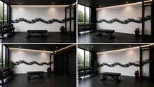 Load image into Gallery viewer, Abstract Gym Wall Decal Minimalist Fitness Wall Art Modern Line Mural Vinyl Sticker Home Gym Decor Luxury Interior Wall Design
