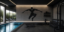Load image into Gallery viewer, Athlete Jump Wall Decal Gym Wall Art Fitness Mural Vinyl Sticker Modern Home Gym Decor Workout Motivation Luxury Gym Wall Design