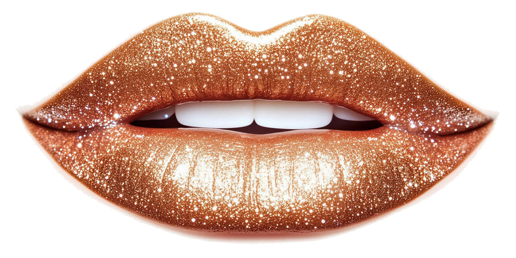 Gold Glitter Lips Wall Decal Makeup Wall Sticker Beauty Salon Decor Nail Studio Wall Art Luxury Glam Lips Vinyl Wall Decal Modern Decor