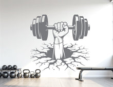 Load image into Gallery viewer, Gym Girl Wall Decor Crack Wall Fitness Wall Art Gym Wall Decals Wall Decal Crossfit Gifts Home Gym Wall Sticker Gym 1118RS