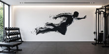 Load image into Gallery viewer, Athlete Motion Wall Decal Modern Gym Wall Art Fitness Vinyl Sticker Home Gym Decor Sports Wall Mural Workout Room Design