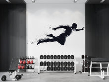 Load image into Gallery viewer, Athlete Motion Wall Decal Modern Gym Wall Art Fitness Vinyl Sticker Home Gym Decor Sports Wall Mural Workout Room Design