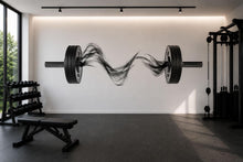 Load image into Gallery viewer, Modern Barbell Wall Decal Abstract Fitness Wall Art Home Gym Vinyl Sticker Workout Room Decor Luxury Gym Mural Athletic Wall Design
