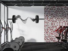 Load image into Gallery viewer, Modern Barbell Wall Decal Abstract Fitness Wall Art Home Gym Vinyl Sticker Workout Room Decor Luxury Gym Mural Athletic Wall Design