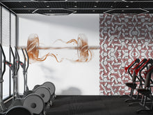 Load image into Gallery viewer, Luxury Gold Barbell Wall Decal Modern Fitness Wall Art Home Gym Vinyl Sticker Workout Room Decor Athletic Gym Mural Sports Wall Design