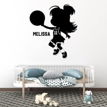 Load image into Gallery viewer, Kids Custom Name Basketball Girl Kids wall decal Sport Wall Decal Kids Decal Personalized Gifts wall Vinyl Wall Sticker Boy Room 695LU