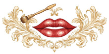 Load image into Gallery viewer, Luxury Lips Wall Decal Makeup Brush Wall Sticker Beauty Salon Wall Decor Elegant Baroque Wall Art Makeup Artist Studio Decor Glam Beauty